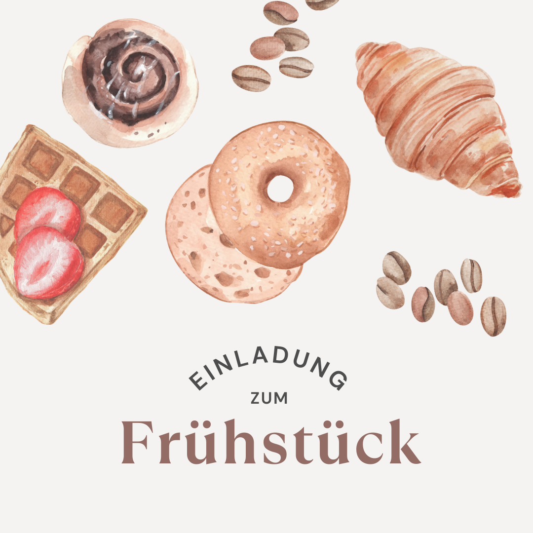 ☕ Frühstück Einladung kostenlos erstellen | Gratis Vorlagen